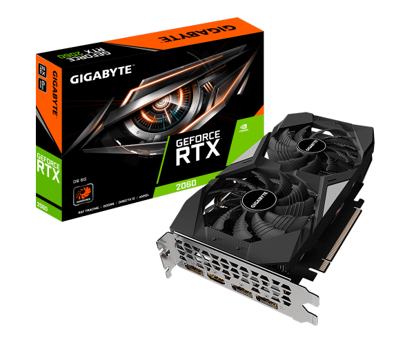 כרטיס מסך Gigabyte RTX 2060 6GB GV-N2060D6-6GD 2.0