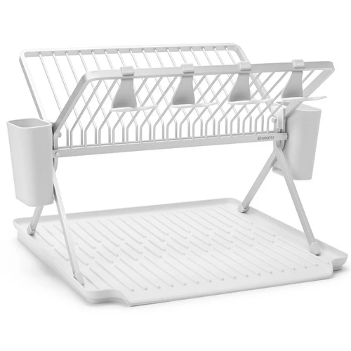 מתקן יבוש כלים, מתקפל גדול - אפור בהיר Brabantia Y-139444 ברבנטיה - עולם הפרזול 04
