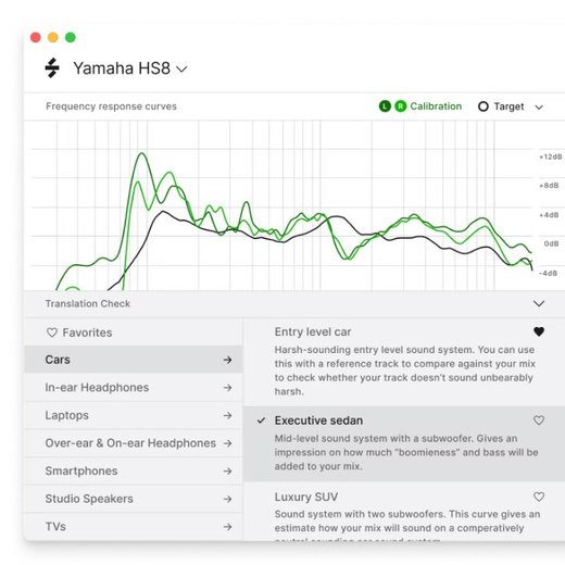 Sonarworks SoundID Reference presets
