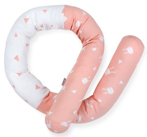 כרית נחשוש עם רוכסן 100% כותנה - ארנבון ורוד