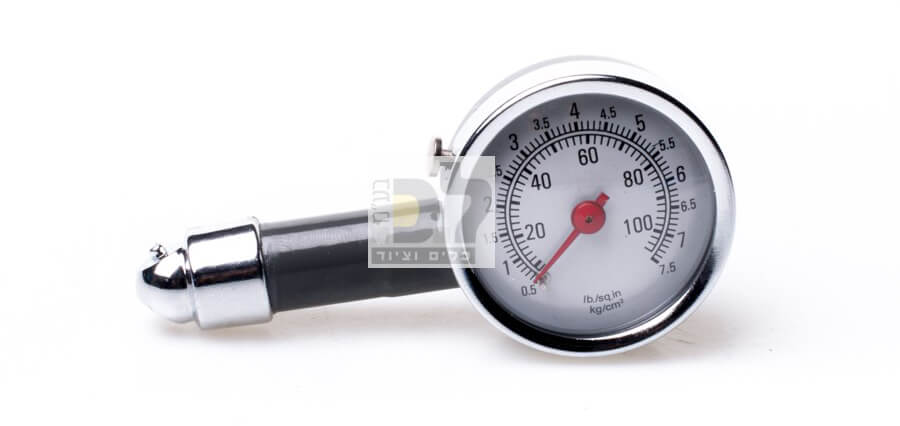 בודק לחץ לצמיגים עד 100PSI כולל שסתום שחרור לחץ 1031382