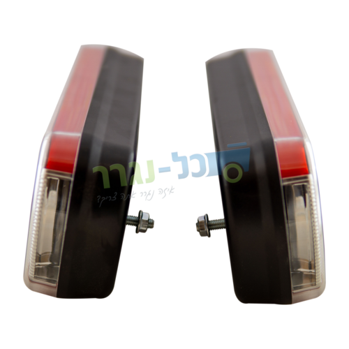 סט פנסים לנגרר מלבני לד + כבל 5-5-13 - דגם FT-130