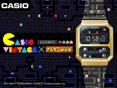 CASIO A100WEPC-1B פאקמן מהדורה מוגבלת בעולם מהרו להזמין ! קסיו - Casio -  שעונים לנשים