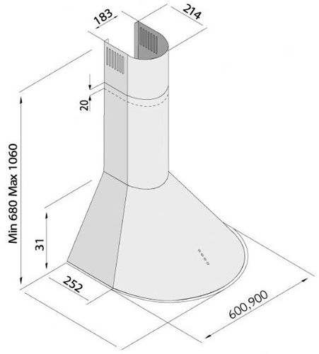 קולט אדים LY VENT LVR288/60