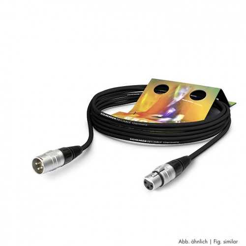 כבל 6 מטר שחור SOMMER XLR-XLR