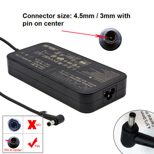 מטען למחשב נייד  ASUS  19V/6.32A 120W ADP-120RH B למחשבי גיימרים