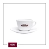 כוס קפוצינו מאורו עם תחתית מפורצלן Cappuccino Coffee Cup Mauro לבן