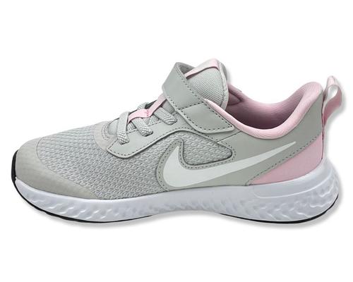 סניקרס Nike בנות אפור/ורוד Revolution 5 מידות  27-35 BQ5672 021