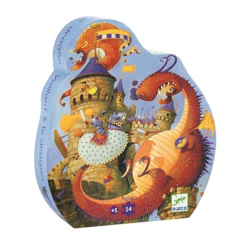 פאזל 54 חלקים - דרקון וטירה