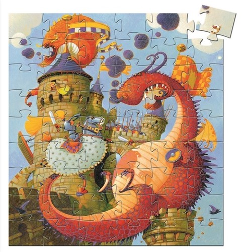 פאזל 54 חלקים - דרקון וטירה