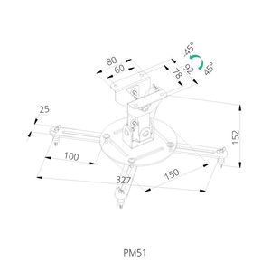 זרועה למקרן שיח PM51 SIH