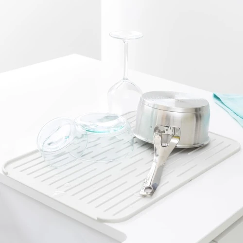 משטח לייבוש כלים סיליקון - אפור בהיר Brabantia Y-117466 - עולם הפרזול