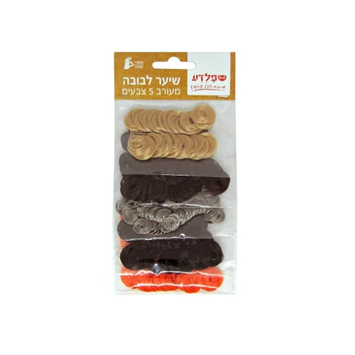 שיער לבובה מעורב 5 צבעים
