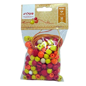חרוזי עץ מיקס 50 גר