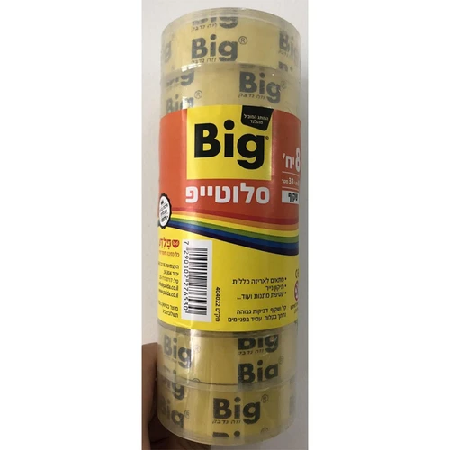 ביג סלוטייפ שקוף, 8 יח'