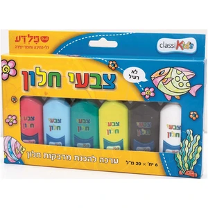 מארז צבעי חלון רגיל 6 גוונים