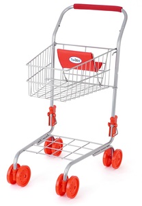 עגלת סופרמרקט / קניות לילדים ממתכת וידית מרופדת בספוג