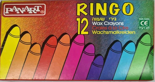 12 צבעי שעווה רינגו רכים במיוחד