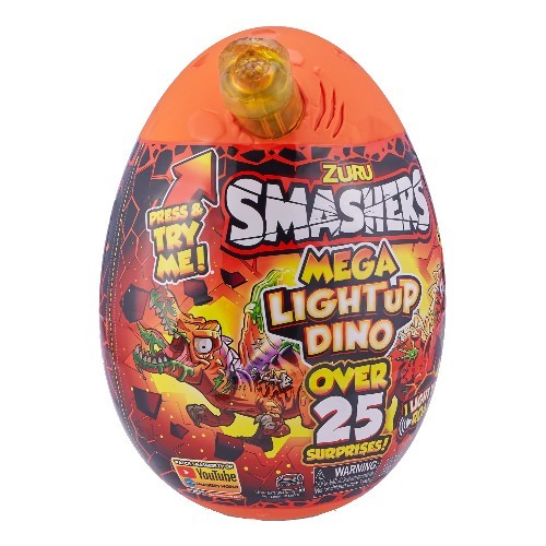 ביצת הפתעות דינו ענקית SMASHERS עונה 4 עם בובה להרכבה, הר געש, סליים לבה ועוד הרבה הפתעות (מגוון צבעים)