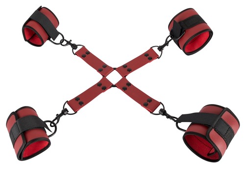אזיקי ידיים ורגליים עם צלב חיבור 