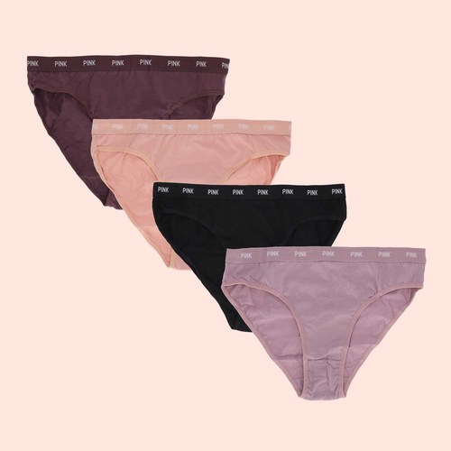 מארז 4 תחתוני נשים היילג עם גומי חיצוני PINK