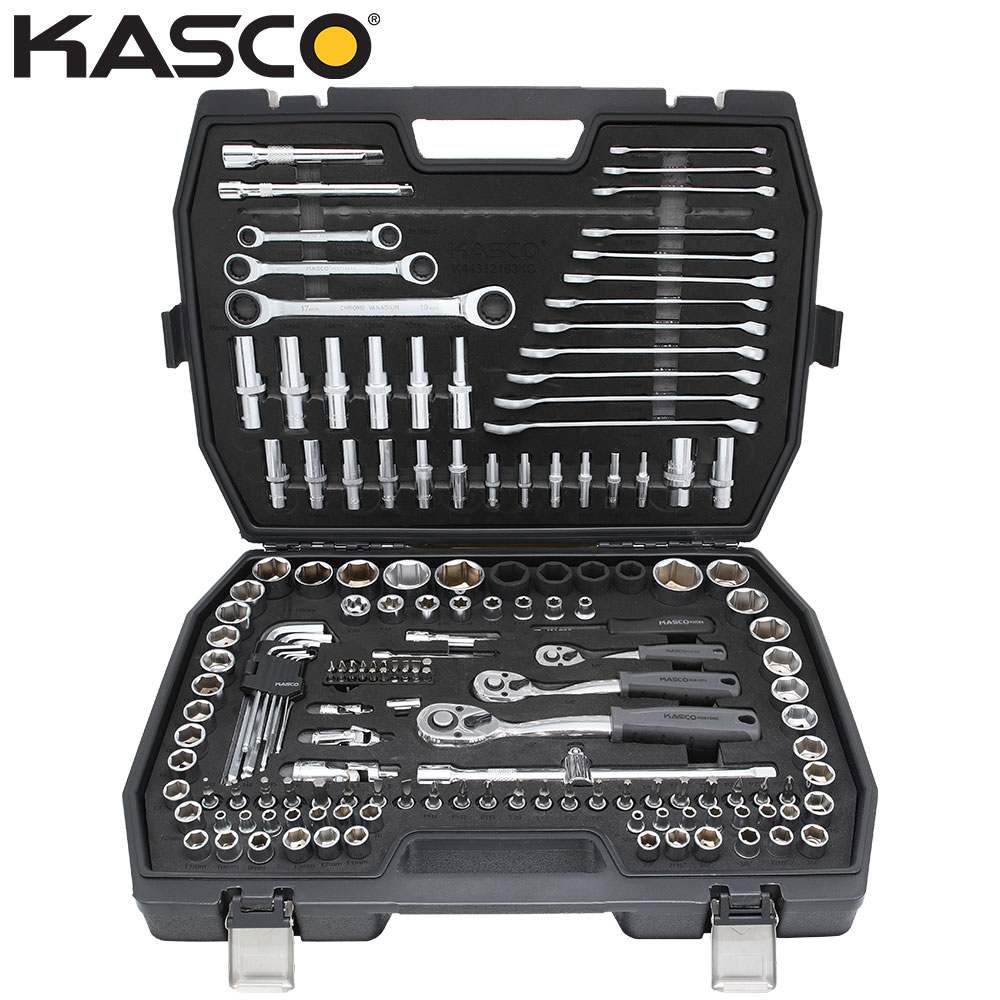 סט 163 בוקסות משולב הינע “1/4 + “3/8 + “1/2 מ“מ KASCO K44312163KS CR-V