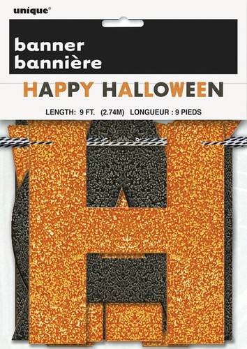 באנר Happy Halloween גליטר 2.7 מטר