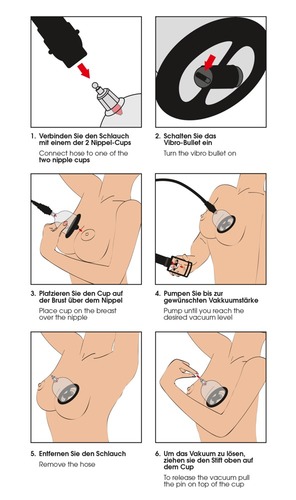 משאבה ידנית לפטמות  Vibrating Nipple Cups