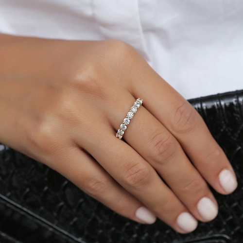 טבעת איטרניטי יהלומים 1.02ct זהב 14K