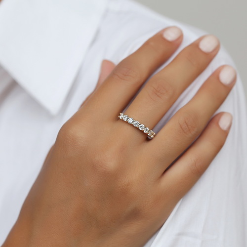 טבעת איטרניטי יהלומים 1.02ct זהב 14K