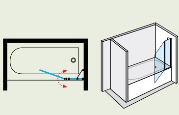 אמבטיון ניקל קבוע+דלת