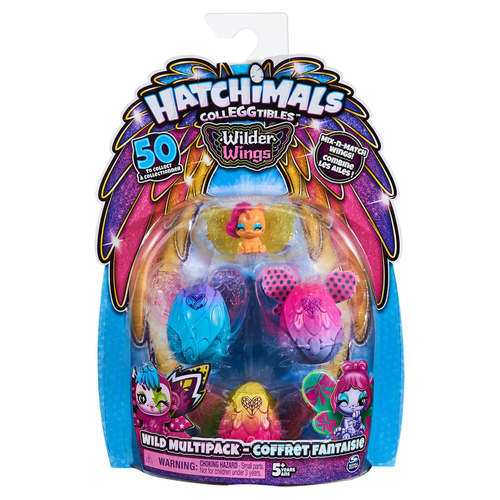 מארז 4 דמויות האצ'ימלס wilder wings בהפתעה עם כנפיים שניתן להחליף 