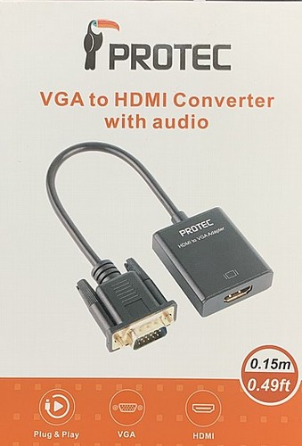 מתאם Protec VGA to HDMI DM154