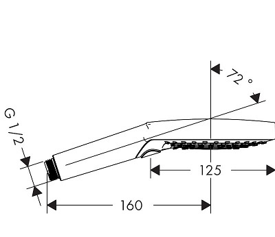 HANSGROHE מזלף יד למקלחת גוון שחור מט 26530670