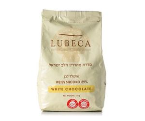 שוקולד לבן  29% לובקה (מהדרין)ארוז 1 ק"ג   מבצע אונליין