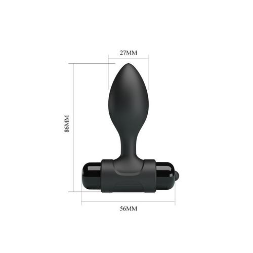 פלאג אנאלי רוטט מסיליקון בעל 10 מצבי רטט Preetylove - Butt Plug With Vibration Silcone  