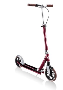 קורקינט קליל ומתקפל לנוער ומבוגרים NL 205 Deluxe עם מעצור יד מתאים עד 100 ק"ג - אדום וינטג