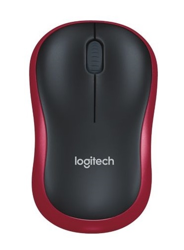עכבר אלחוטי שחור אדום Logitech M185  