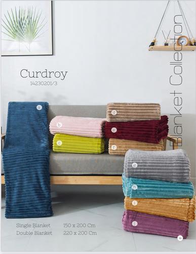 שמיכת פלנל פרווה יחיד WELL CURDROY