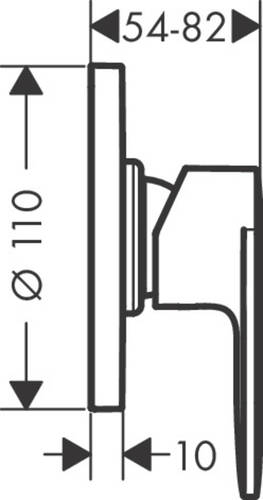 HANSGROHE אינטרפוץ 3 דרך גימור כרום 71649000