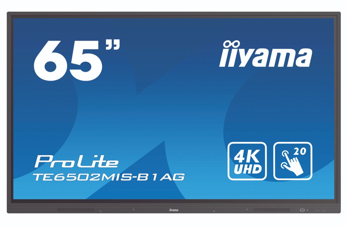מסך אינטראקטיבי IIYAMA ProLite 65" TE6502MIS-B1AG VA 20pt Touch 4K Interactive