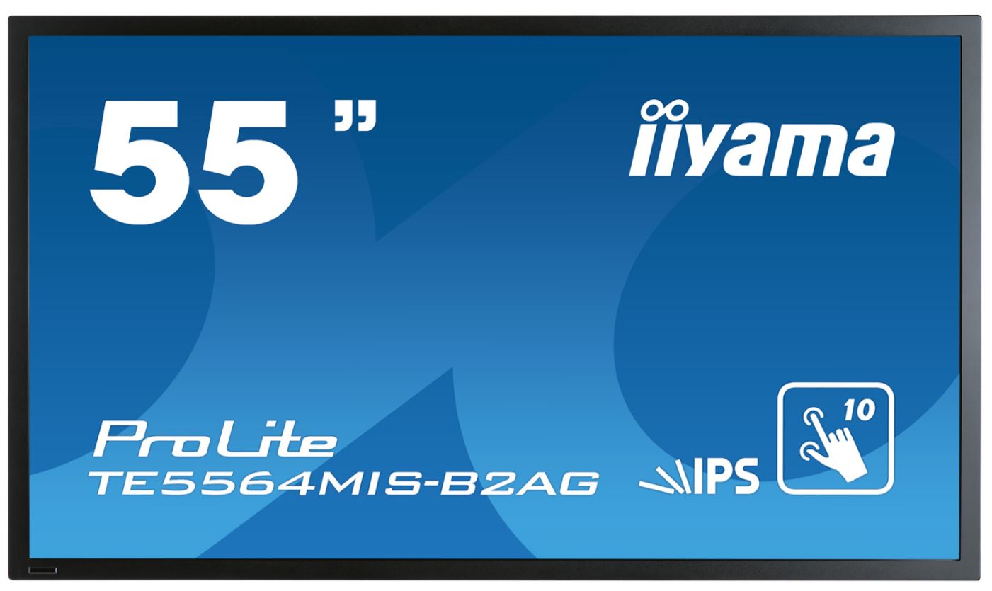 מסך אינטראקטיבי IIYAMA Monitor 54.6" TE5564MIS-B2AG Pro Large Format Display RCA BNC DVI HDMI DP