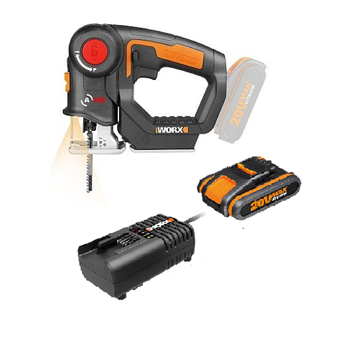 מסור אנכי / חרב מקצועי משולב [ 20V סוללה + מטען ] WX550.9 WORX
