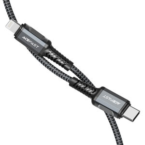 כבל טעינה ודאטה אפור AceFast C1-01 Type-C To Lightning