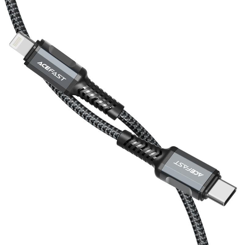 כבל טעינה ודאטה אפור AceFast C1-01 Type-C To Lightning