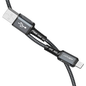 כבל טעינה ודאטה אפור AceFast C1-02 USB-A To Lightning