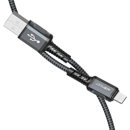 כבל טעינה ודאטה אפור AceFast C1-02 USB-A To Lightning