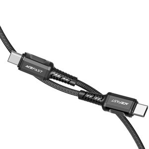 כבל טעינה ודאטה שחור AceFast C1-03 Type-C To Type-C