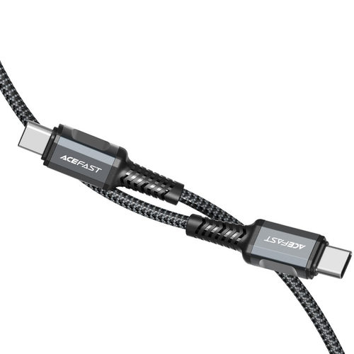 כבל טעינה ודאטה אפור AceFast C1-03 Type-C To Type-C