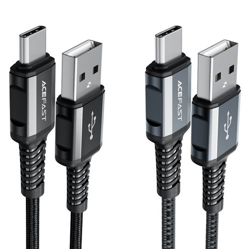 כבל טעינה ודאטה שחור AceFast C1-04 USB-A To Type-C